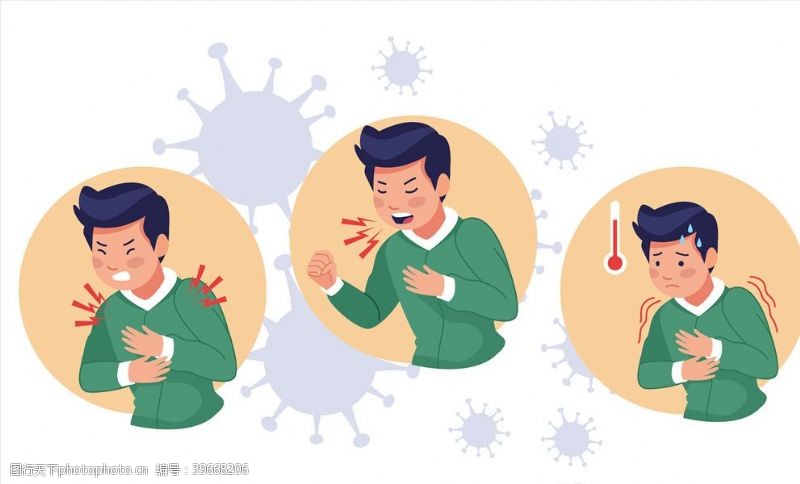 流感宣传新冠预防人物图片