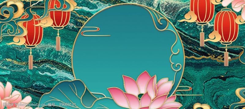 瑞吉山中国风国潮浮雕海报背景图片