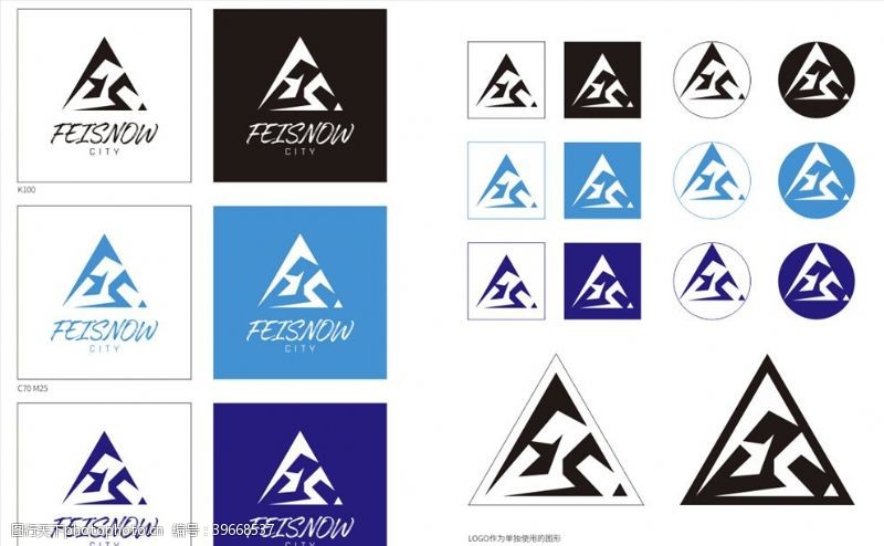 三角形标志feishow标志图片