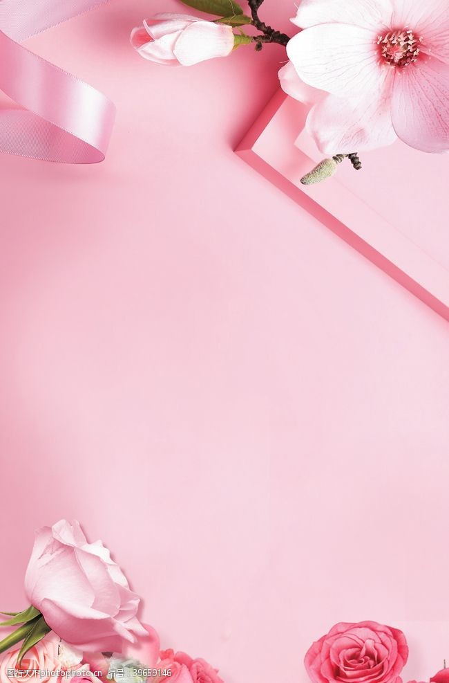 妇女节背景粉色背景图片