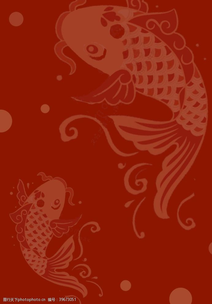 红鲤鱼红色鲤鱼背景图片