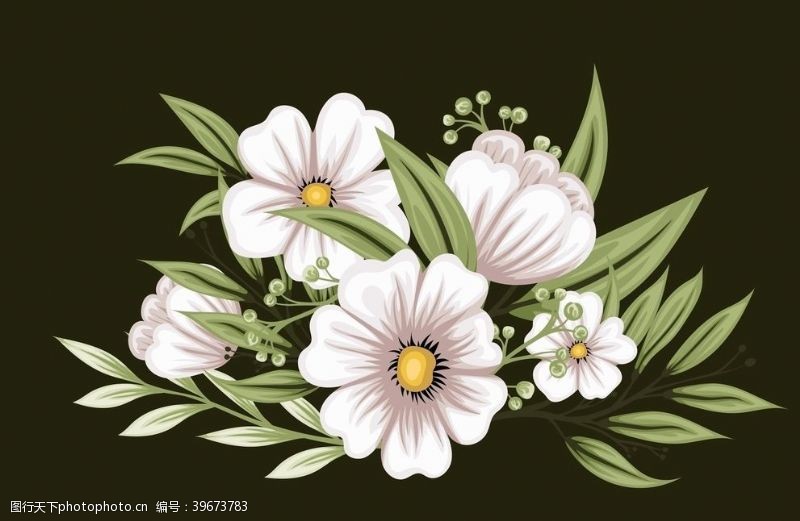 风格花朵背景植物图片