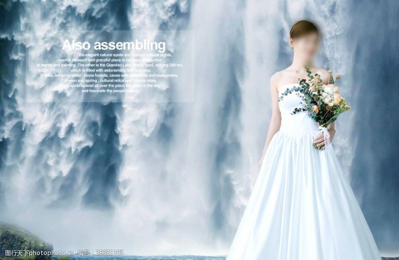 海鲜馆婚纱背景图片