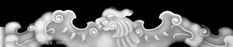 四季兰精雕图浮雕图灰度图黑白图图片