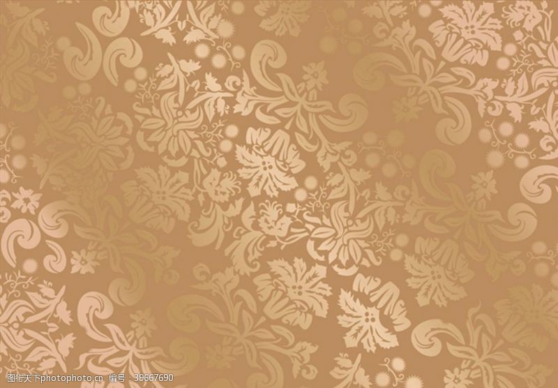 矢量绸缎金色花纹绸布背景图片
