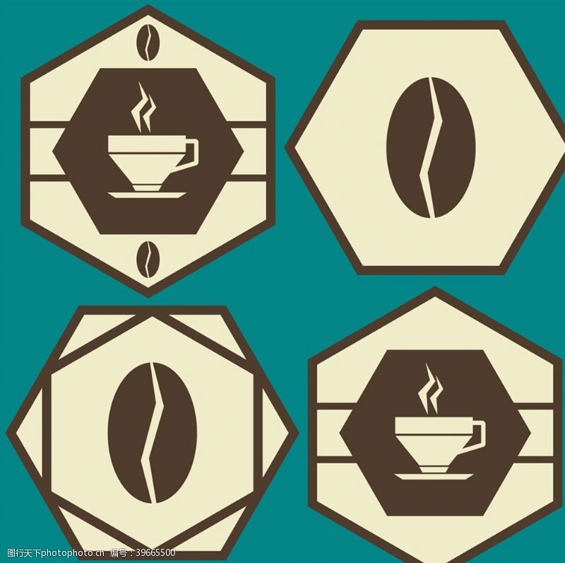 咖啡图标设计矢量图片