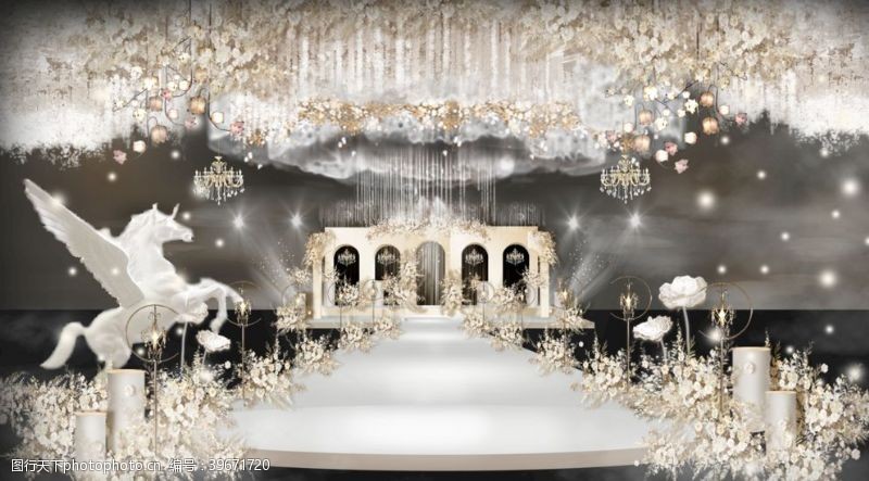 斑点香槟婚礼堂效果图图片
