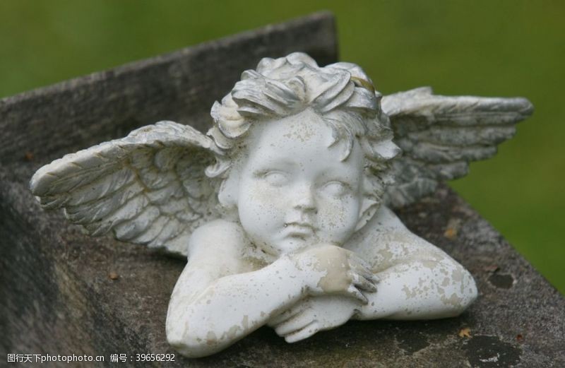 可爱天使小天使雕像图片