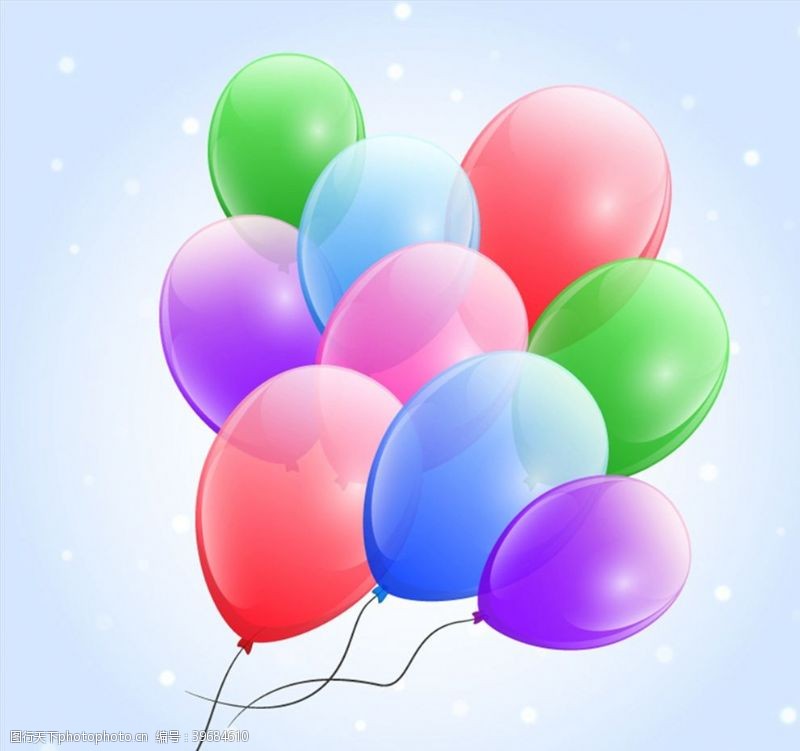 缤纷球缤纷彩色气球矢量图片