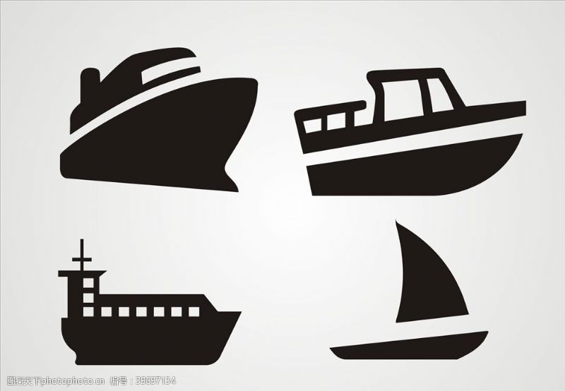 卡通木船船图片