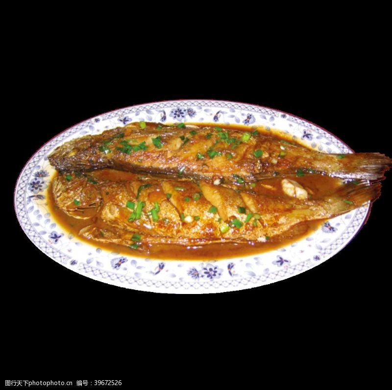 中华美食海报红烧鱼图片