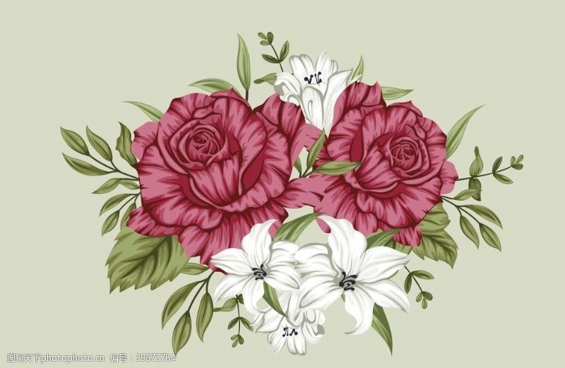 玫瑰花背景花朵背景植物图片