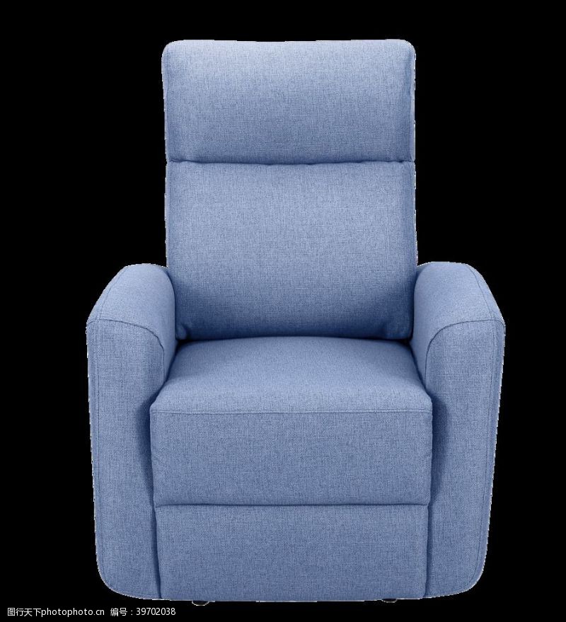 躺椅灰蓝色沙发图片