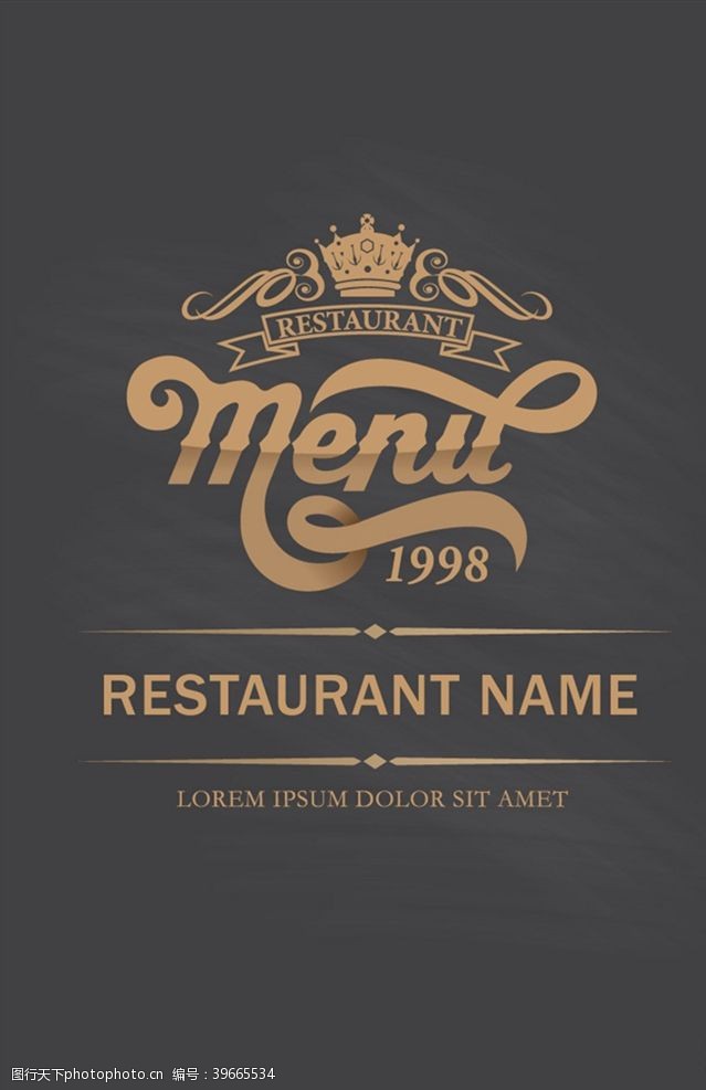 皇冠金色餐厅菜单图片