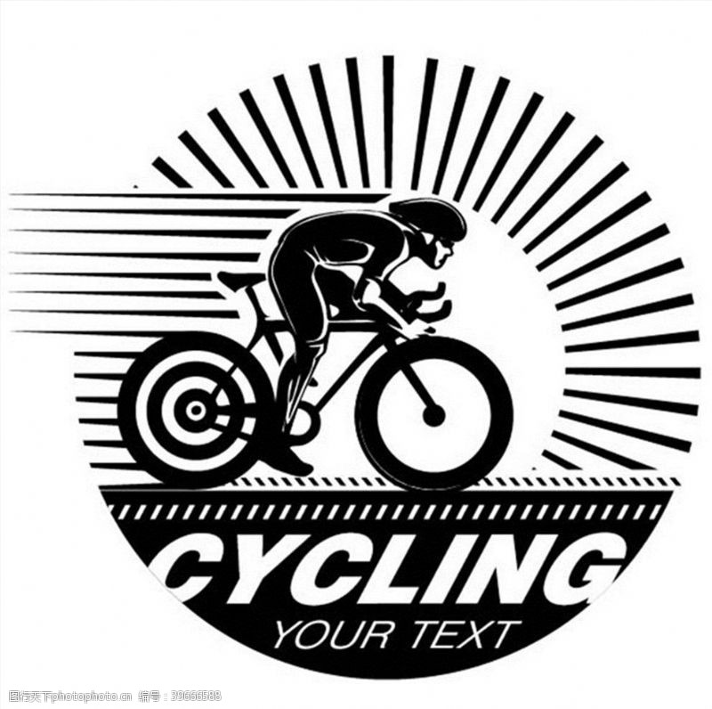 运动项目时尚自行车标志图片