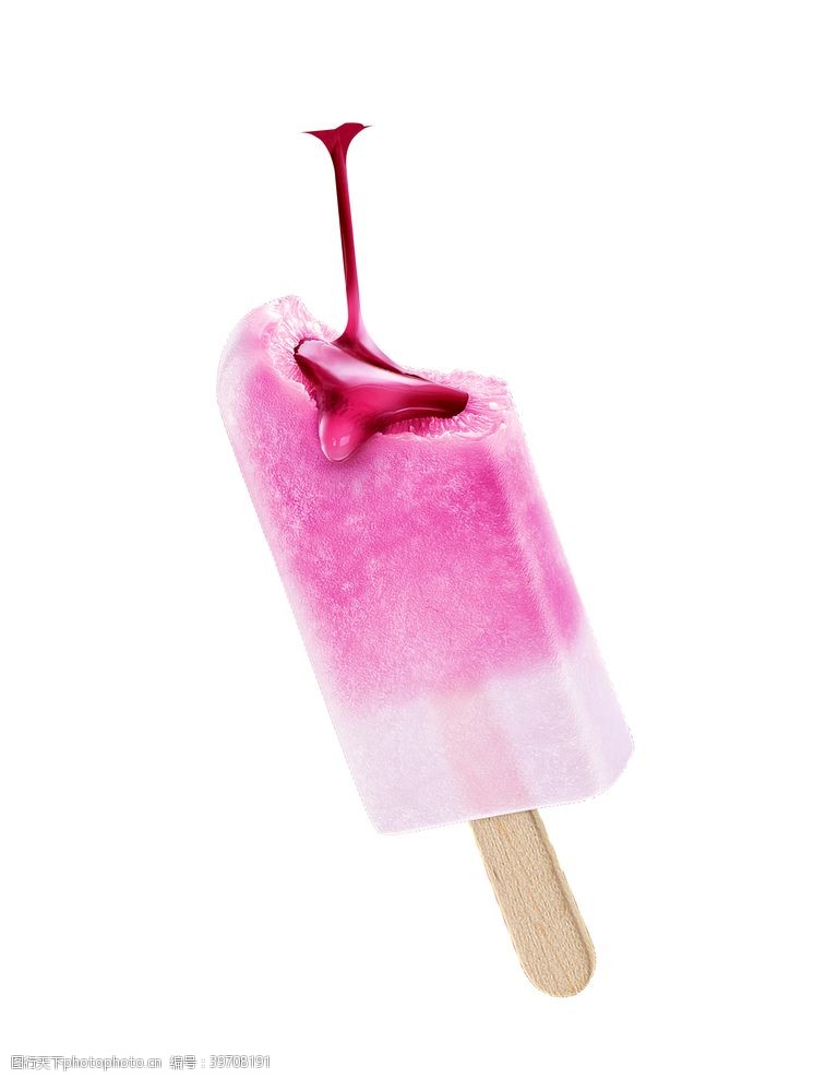 草莓冰淇淋草莓沙冰冰棍雪糕图片