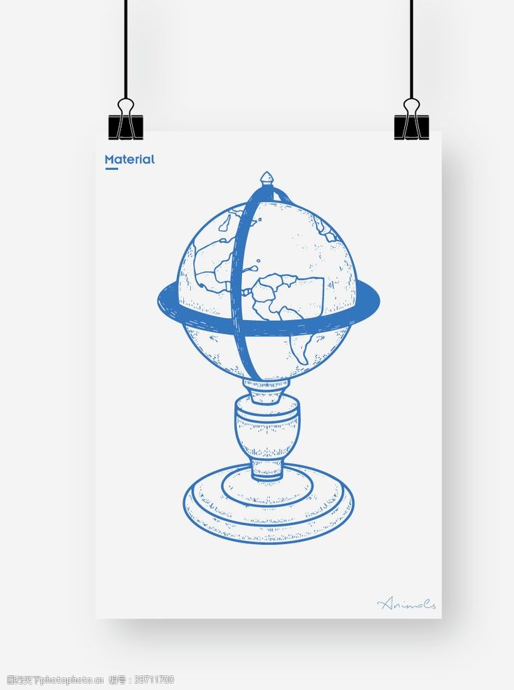 卡通矢量地球素材地球仪图片