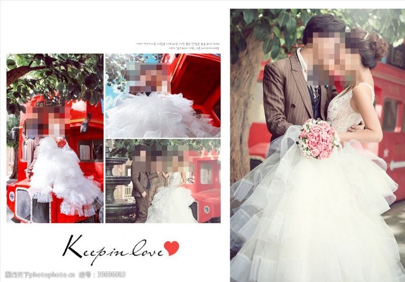 写真摄影集韩国风影楼婚相册模板之爱情生活图片