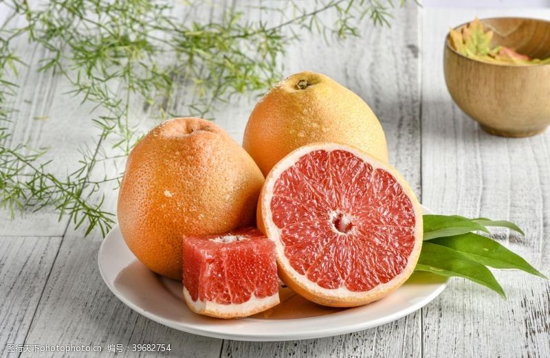水果摊红柚子高清摄影图图片