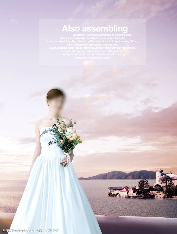 海鲜馆婚纱背景图片