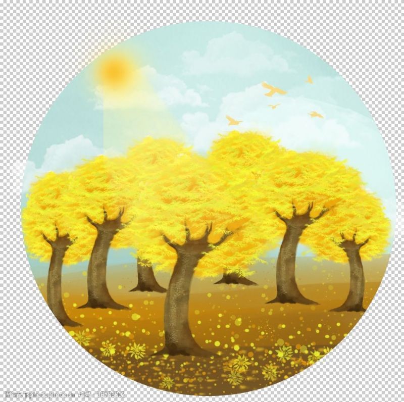 花圈装饰秋天素材图片