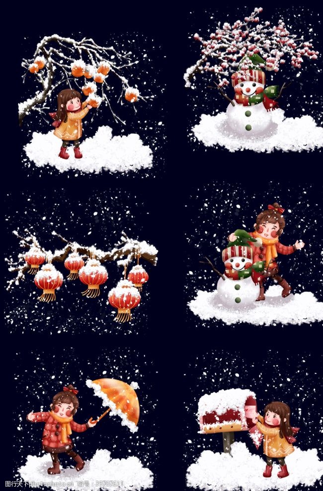 tif圣诞节大雪图片