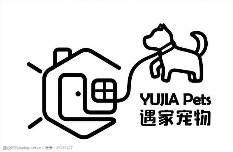 宠物店标志遇家宠物logo图片