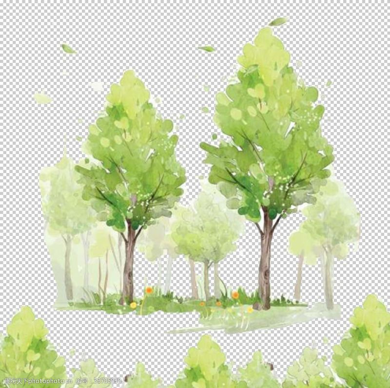 绿色叶子边框植物素材图片