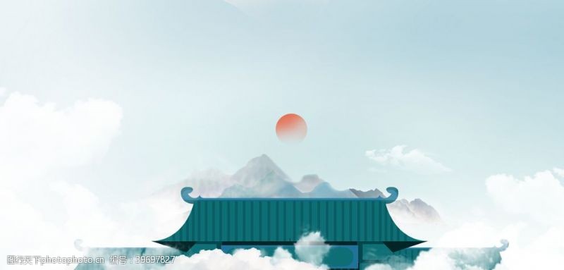 春茶图片中国风水墨背景水彩水墨图片