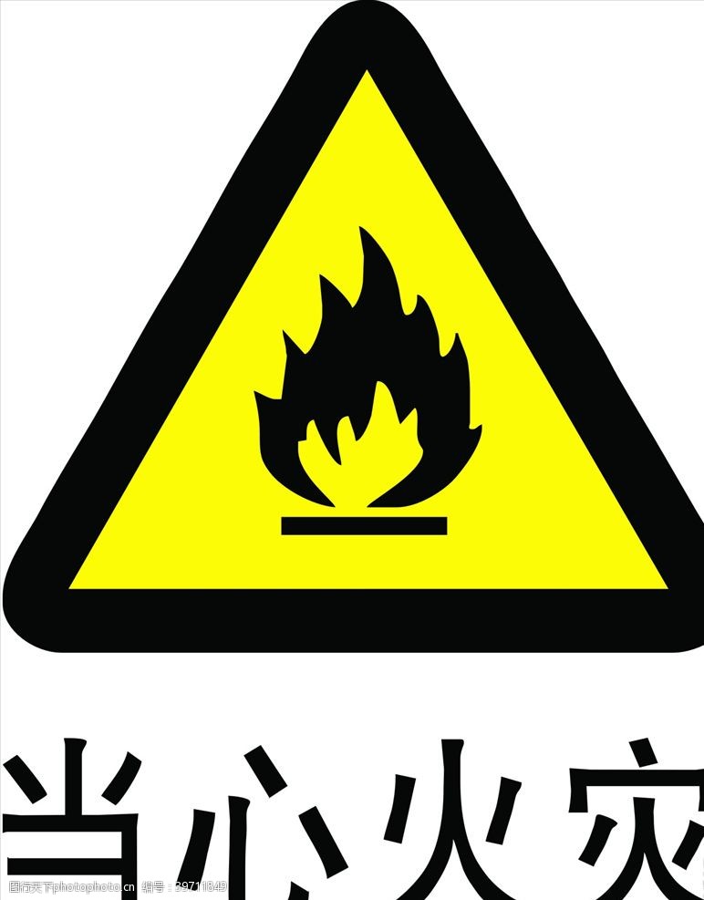 提示标志当心火灾提示图片
