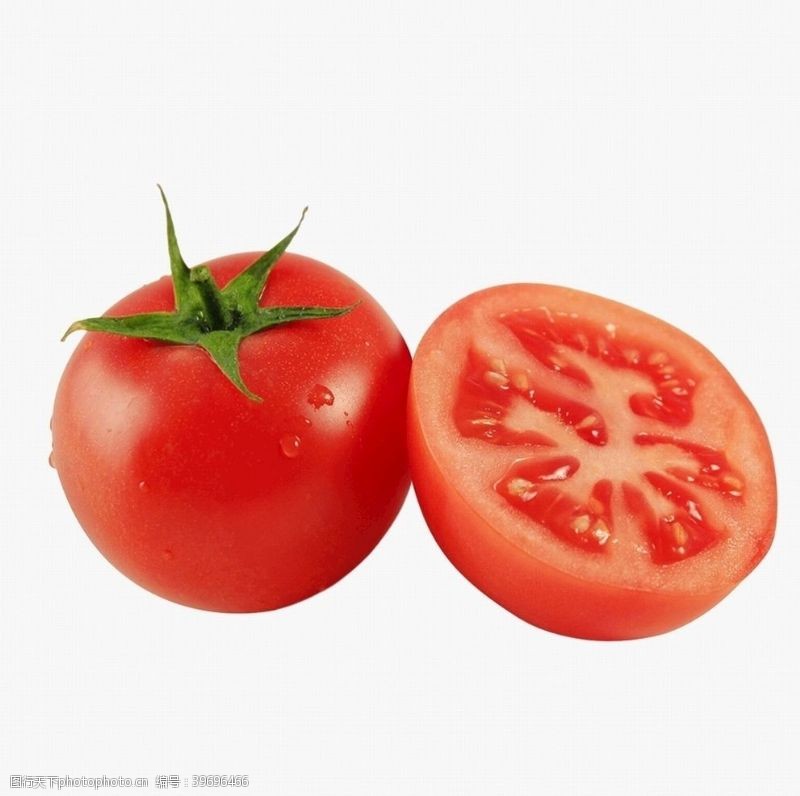 绿色食品底色番茄图片