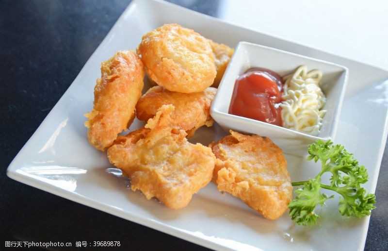 香酥鸡排鸡肉油炸图片