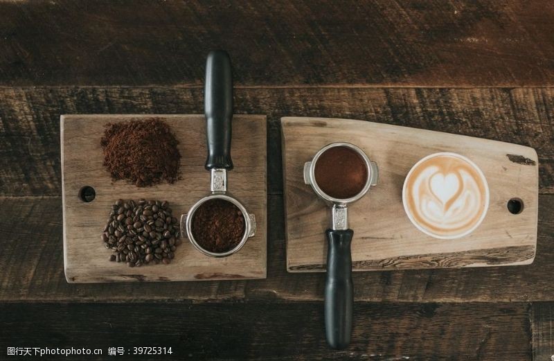 咖啡豆挂画咖啡拉花图片