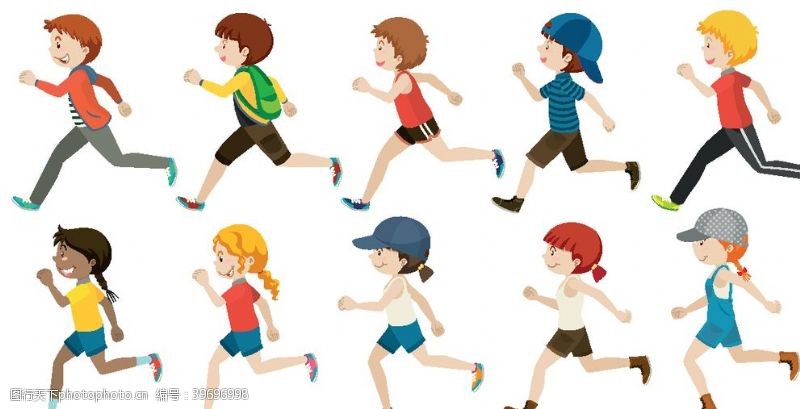 跑步人物卡通运动员图片
