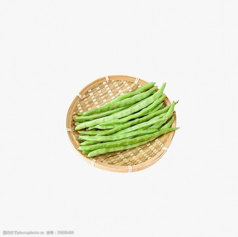 绿色食品底色四季豆图片