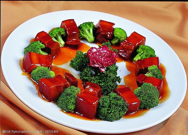 台湾美食豫菜台湾香卤肉图片