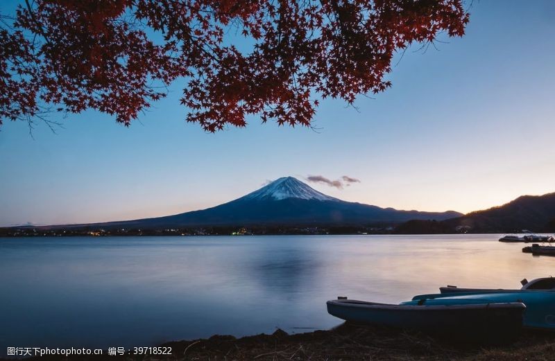 樱花素材富士山图片