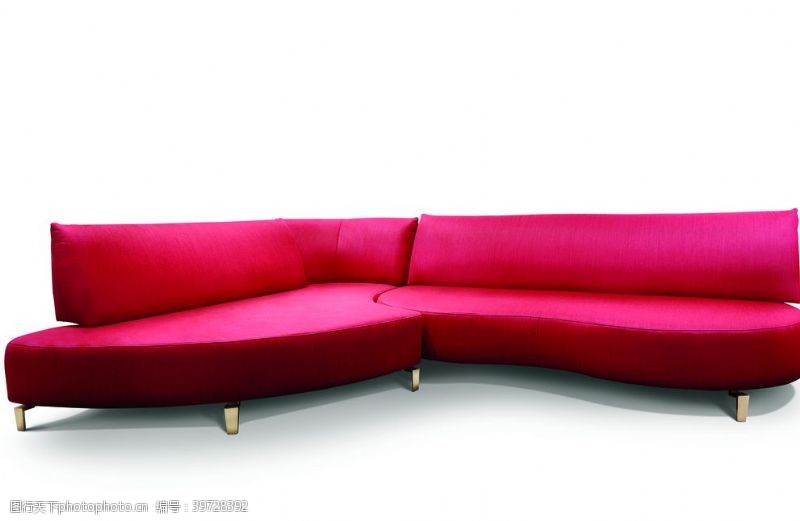 创意家居红色大沙发图片