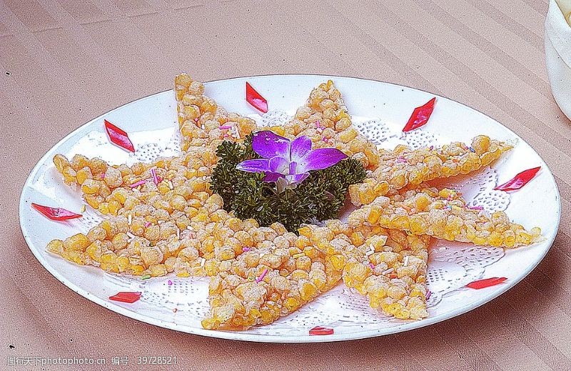 金黄玉米家常菜黄金玉米烙图片