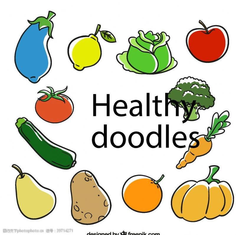矢量水果卡通卡通蔬菜水果矢量图片