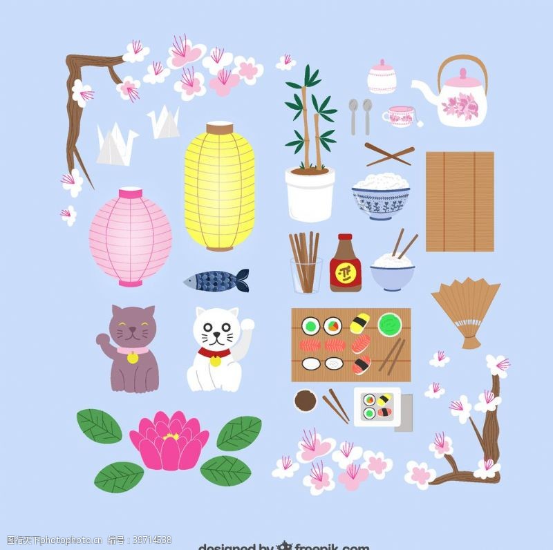 樱花素材日本元素图标图片