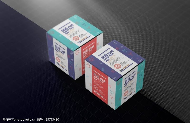 药品海报药盒包装样机图片