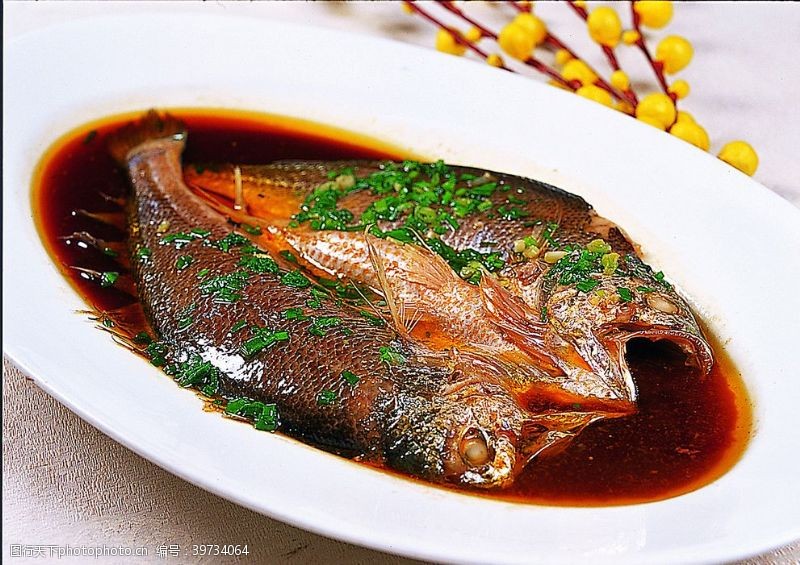 美味真传豫菜香焖黄鱼图片