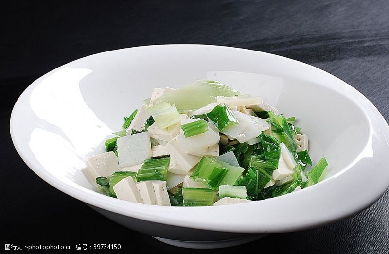 美味真传豫菜小白菜烩豆腐图片
