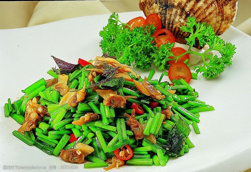 豫菜紫苏泰椒海贝肉图片