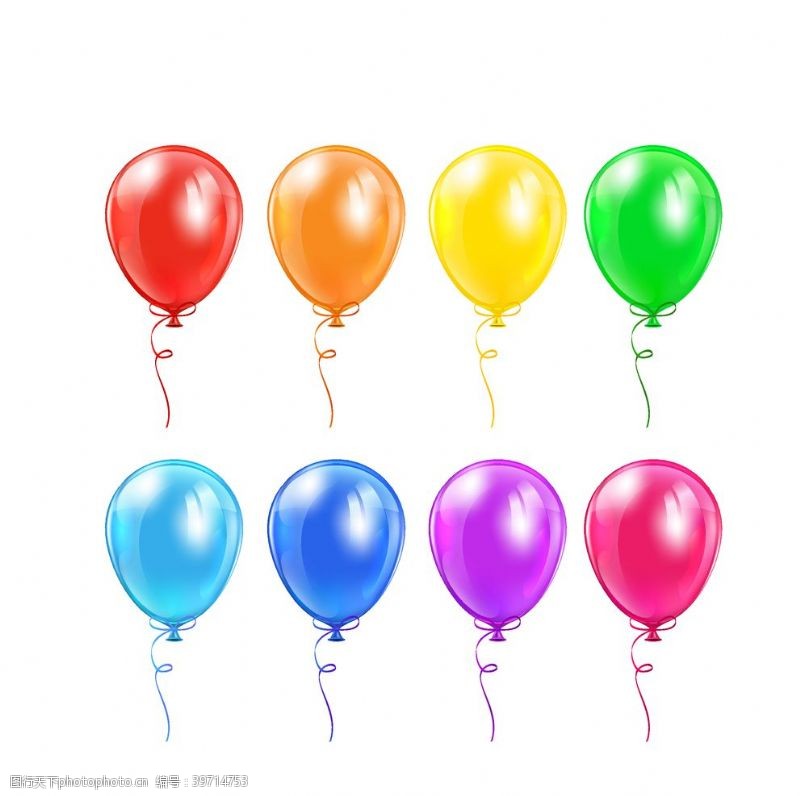 球包彩色气球矢量图片