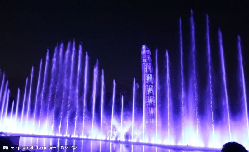 欧式喷泉灯光喷泉图片