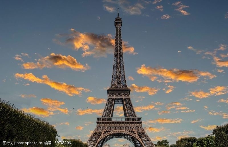城市地铁法国巴黎埃菲尔铁塔风景图片