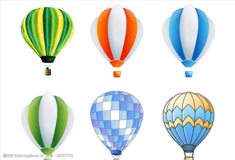球类图标热气球素材图片