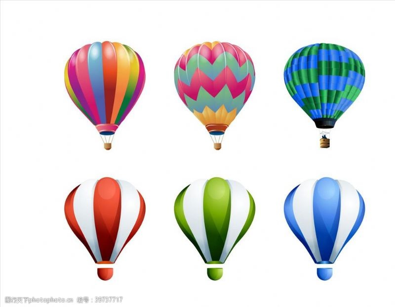 球类图标热气球素材图片